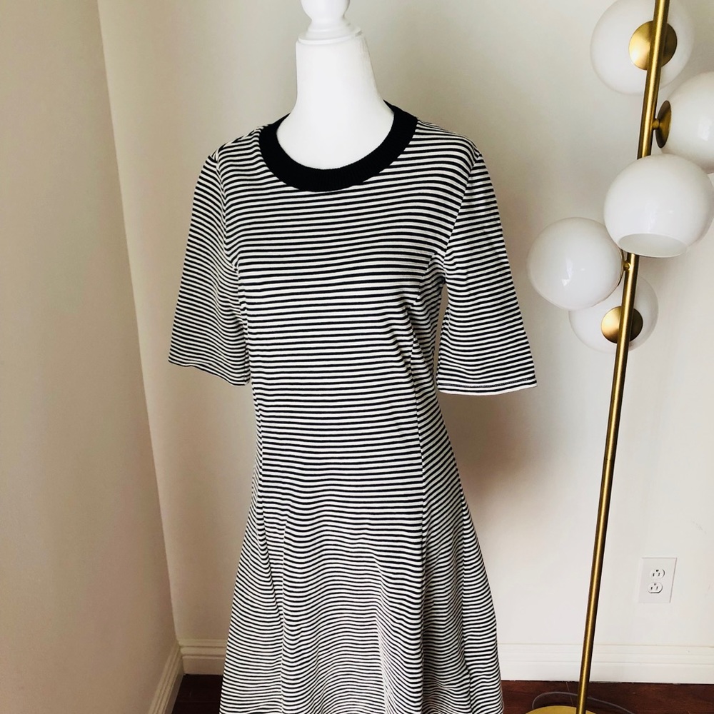Anthropologie stripe Ruffle dress
